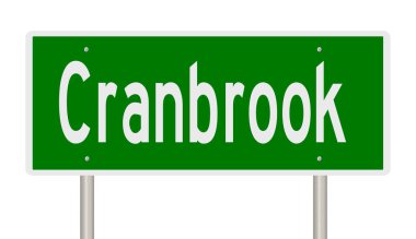 İşaretli yeşil 3D otoyol