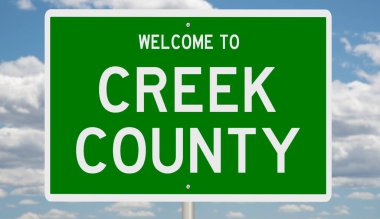 İşaretli yeşil 3D otoyol