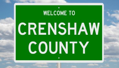 İşaretli yeşil 3D otoyol