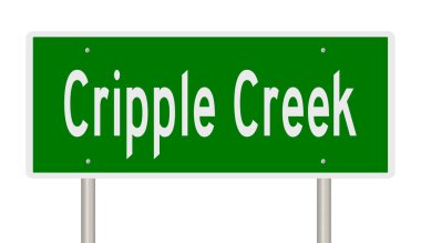 İşaretli yeşil 3D otoyol