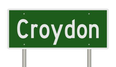 İşaretli yeşil 3D otoyol