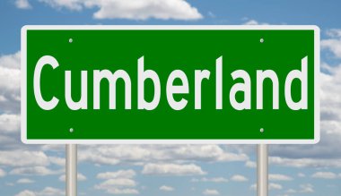 İşaretli yeşil 3D otoyol