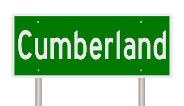 İşaretli yeşil 3D otoyol