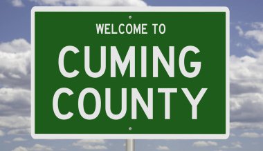 İşaretli yeşil 3D otoyol