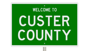 İşaretli yeşil 3D otoyol