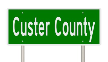 İşaretli yeşil 3D otoyol