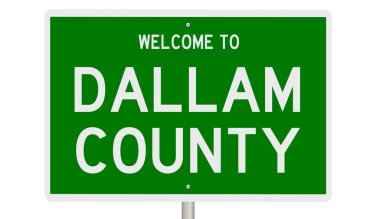 İşaretli yeşil 3D otoyol