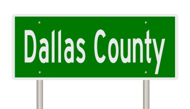 İşaretli yeşil 3D otoyol