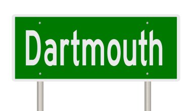 İşaretli yeşil 3D otoyol