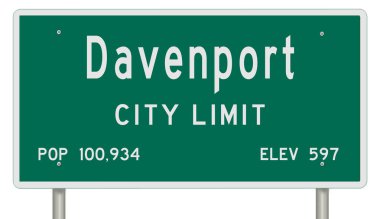 İşaretli yeşil 3D otoyol