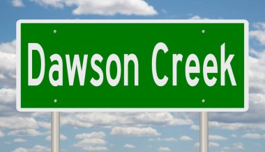 İşaretli yeşil 3D otoyol