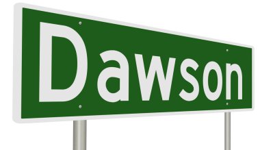 İşaretli yeşil 3D otoyol