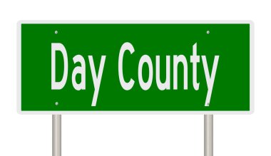 İşaretli yeşil 3D otoyol