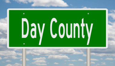 İşaretli yeşil 3D otoyol