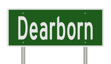 İşaretli yeşil 3D otoyol