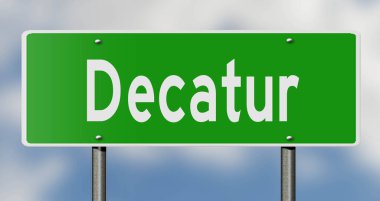 İşaretli yeşil 3D otoyol