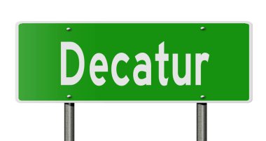 İşaretli yeşil 3D otoyol