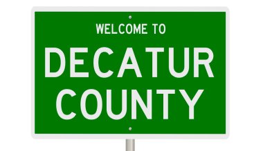 İşaretli yeşil 3D otoyol