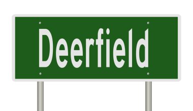 İşaretli yeşil 3D otoyol