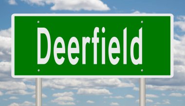 İşaretli yeşil 3D otoyol