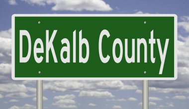 İşaretli yeşil 3D otoyol