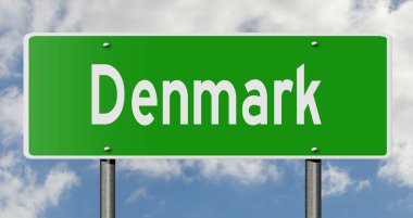 İşaretli yeşil 3D otoyol