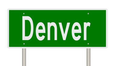 İşaretli yeşil 3D otoyol