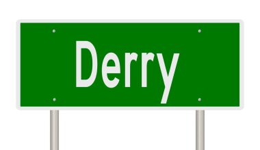 İşaretli yeşil 3D otoyol