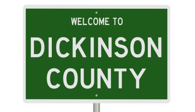 İşaretli yeşil 3D otoyol