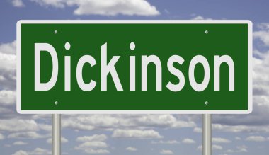 İşaretli yeşil 3D otoyol