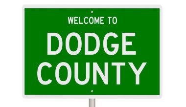 İşaretli yeşil 3D otoyol