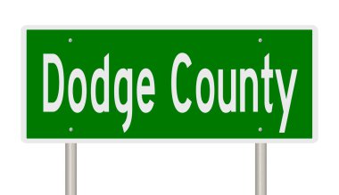 İşaretli yeşil 3D otoyol