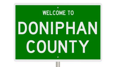 İşaretli yeşil 3D otoyol