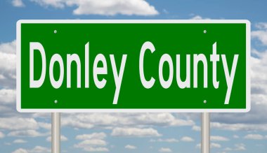 İşaretli yeşil 3D otoyol