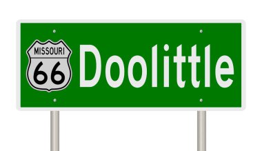 İşaretli yeşil 3D otoyol