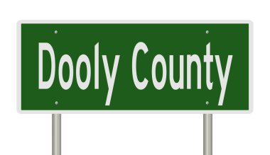 İşaretli yeşil 3D otoyol