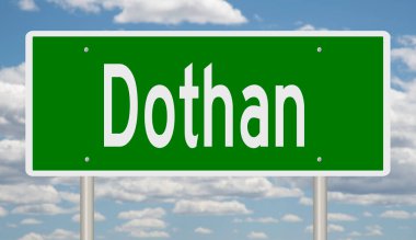 İşaretli yeşil 3D otoyol