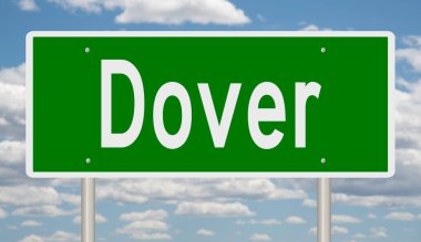 İşaretli yeşil 3D otoyol