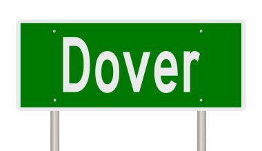 İşaretli yeşil 3D otoyol