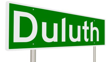 İşaretli yeşil 3D otoyol