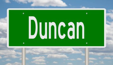 İşaretli yeşil 3D otoyol