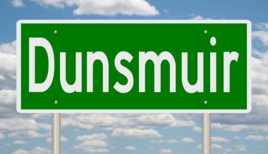 İşaretli yeşil 3D otoyol