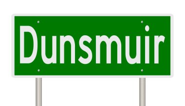 İşaretli yeşil 3D otoyol