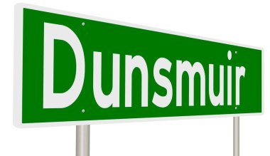 İşaretli yeşil 3D otoyol