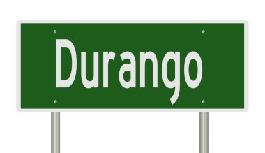 İşaretli yeşil 3D otoyol