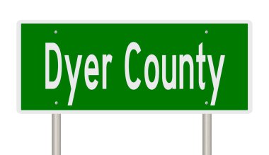 İşaretli yeşil 3D otoyol