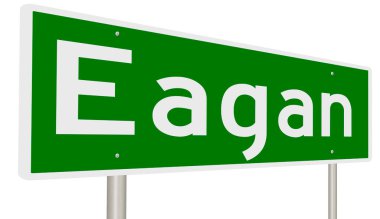 İşaretli yeşil 3D otoyol