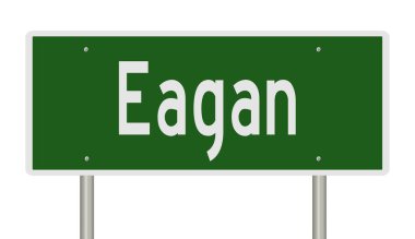 İşaretli yeşil 3D otoyol