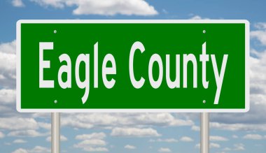 İşaretli yeşil 3D otoyol