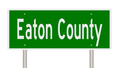 İşaretli yeşil 3D otoyol